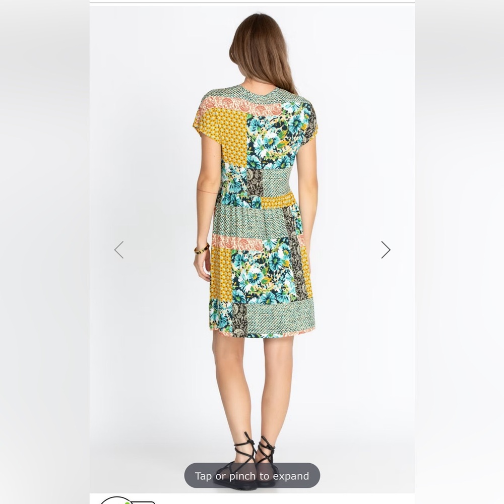 Johnny Was Paisley Multicolor Patchwork Midi Dres… - image 5